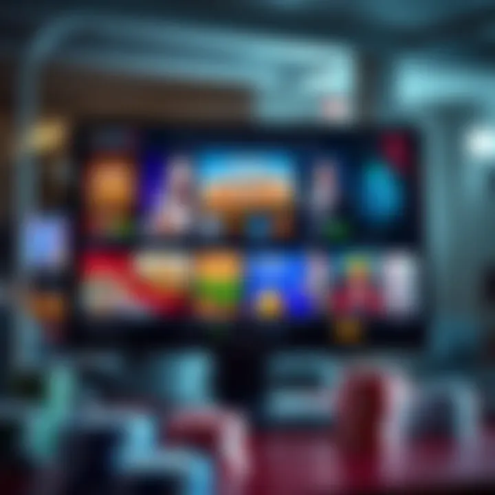 Diverse selection of casino games on a computer screen