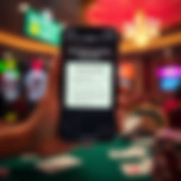 Depiction of responsible gambling messaging within the app