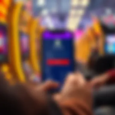 Illustration showcasing lottery ticket purchasing on the app