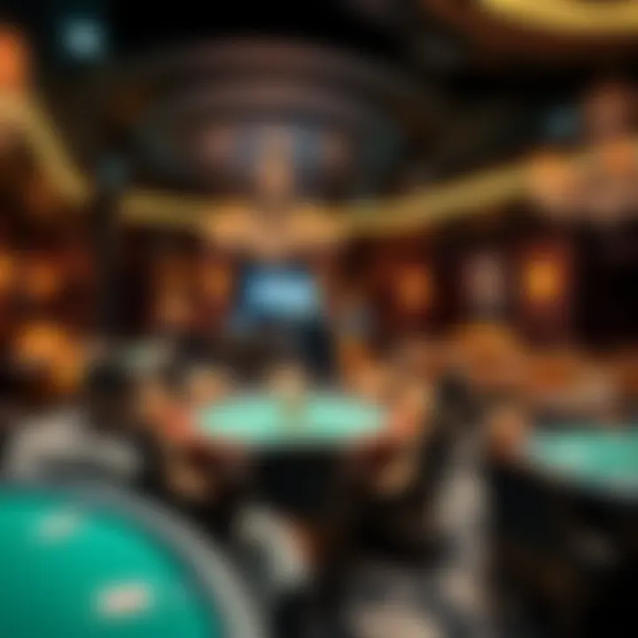 Interior of a high-end poker club showcasing elegant decor and sophisticated ambiance