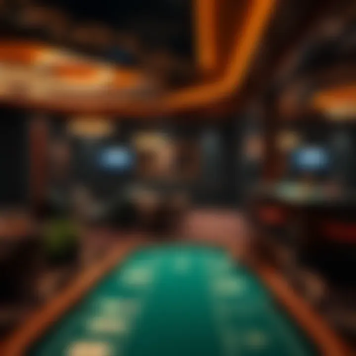 Luxurious lounge area in a poker club, inviting players to relax between games