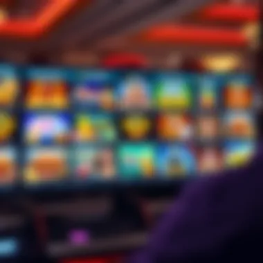 A vibrant assortment of online casino games displayed on a screen