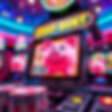 Vivid representation of an online piggy bank slot game interface