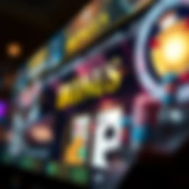 Bonus promotions highlighted on a digital screen