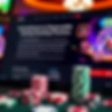 Responsible gambling information displayed on a website