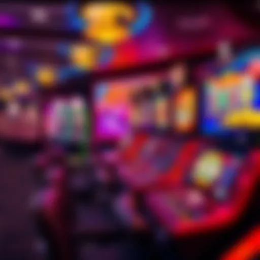 Colorful array of slot machines showcasing vibrant graphics