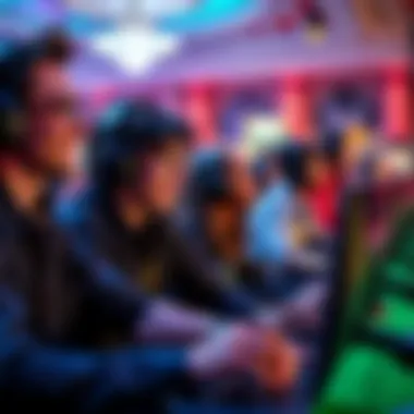 An engaging scene illustrating players enjoying online gaming experiences