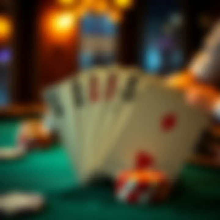 Fanned Out Poker Cards A hand of cards fanned out on a table