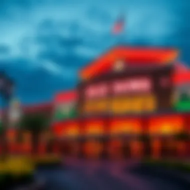 Exterior view of Presque Isle Downs and Casino showcasing its vibrant atmosphere