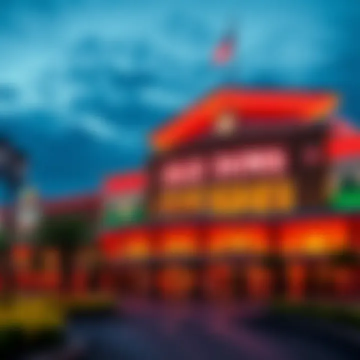 Exterior view of Presque Isle Downs and Casino showcasing its vibrant atmosphere