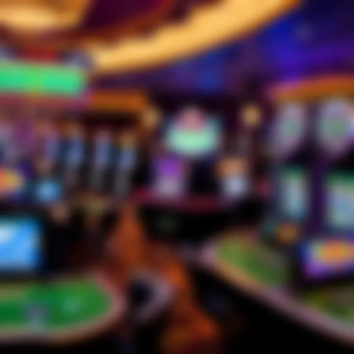 Gaming floor at Presque Isle Downs featuring various slot machines and table games