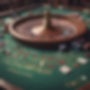 An intricate layout of a casino game table highlighting payout structures