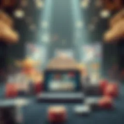 An illustration depicting the evolution of online casinos through the years.
