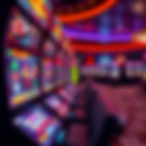 A close-up view of modern gaming machines at Red Dot Casino, showcasing the vibrant environment.