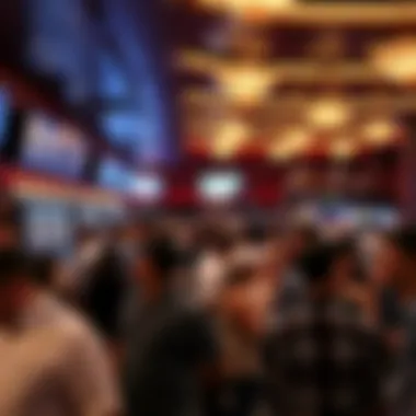 A lively crowd engaged in sports betting activities at the Rio Sports Book