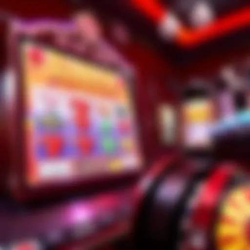 Vibrant Ruby Red Slots graphic showcasing the game interface