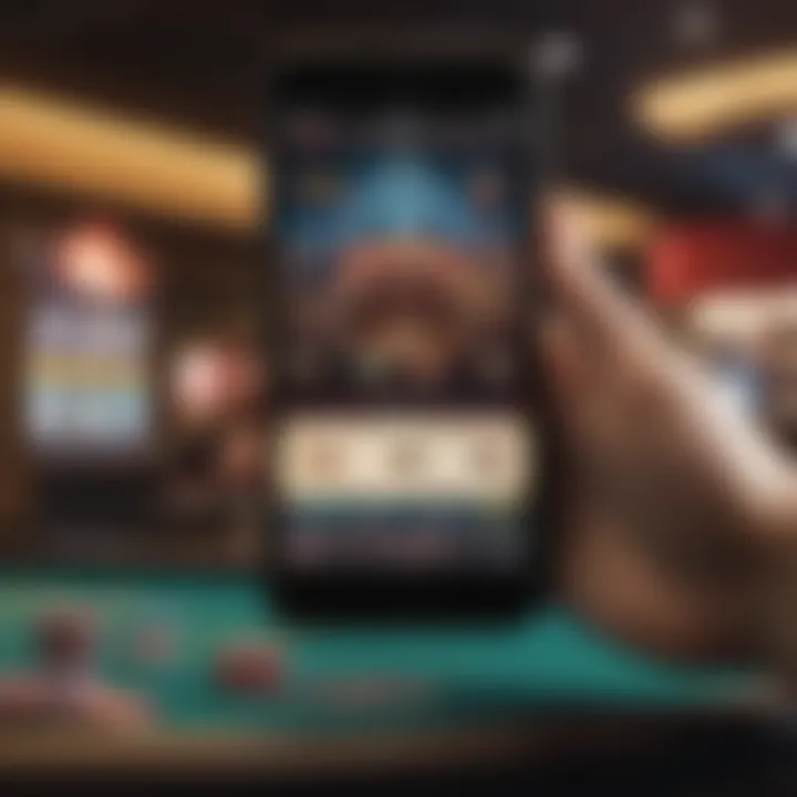 User engaging with the Seneca Casino App on a mobile device