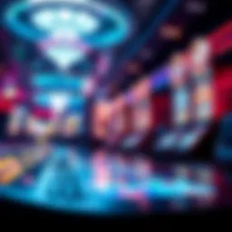 A futuristic casino floor showcasing advanced gaming technology.