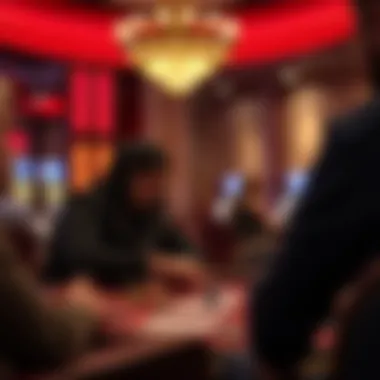 A player analyzing odds at a gaming table