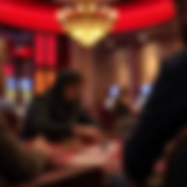 A player analyzing odds at a gaming table