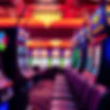 Colorful slot machines at Winstar Casino