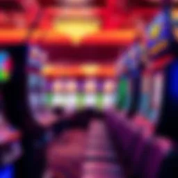 Colorful slot machines at Winstar Casino