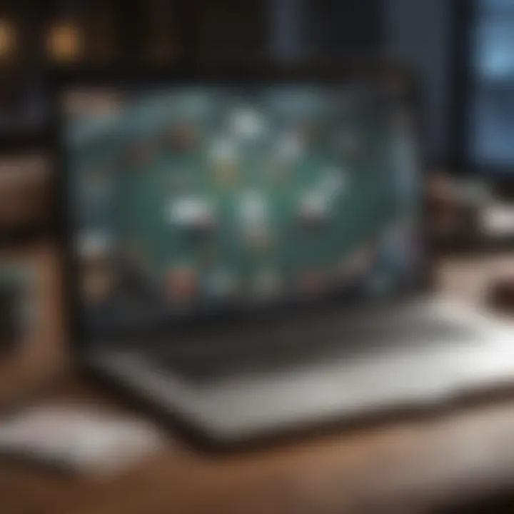 A strategic layout of various poker game types displayed on a computer screen