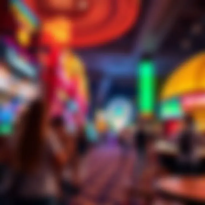 Vibrant nightlife scene around the casino attracting tourists