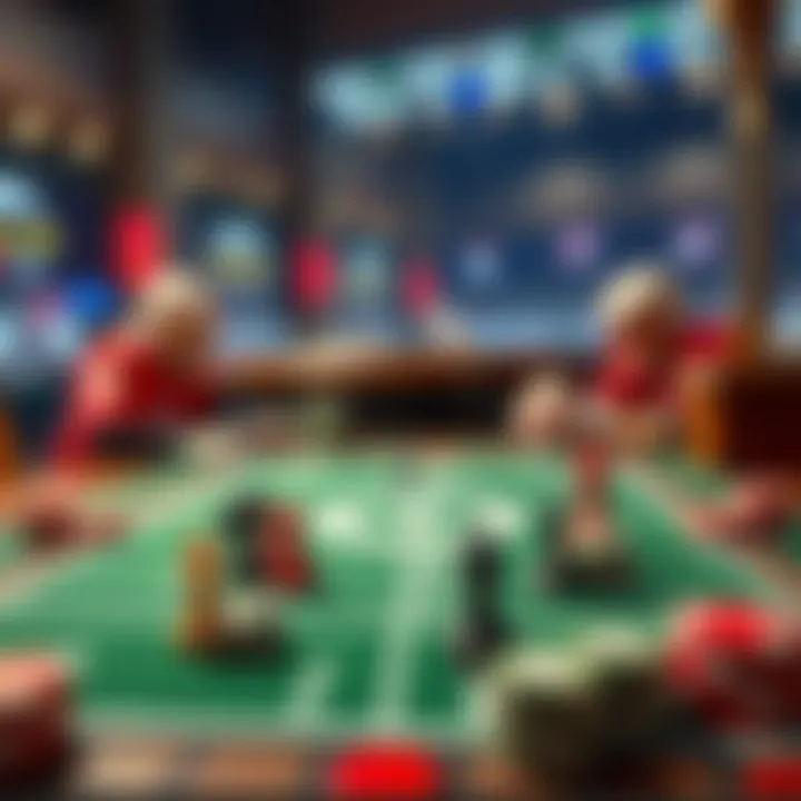 A strategic board game setup representing the tactical elements of fantasy sports