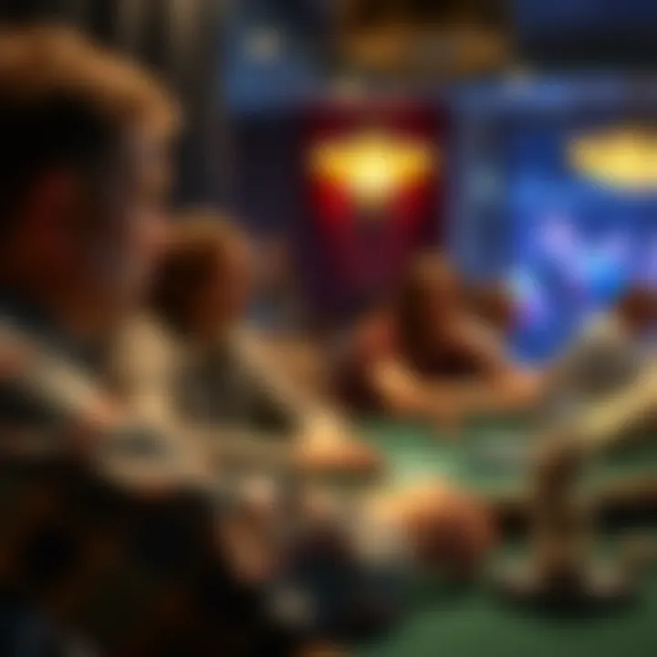 An illustration of moderators overseeing chat discussions to ensure community standards