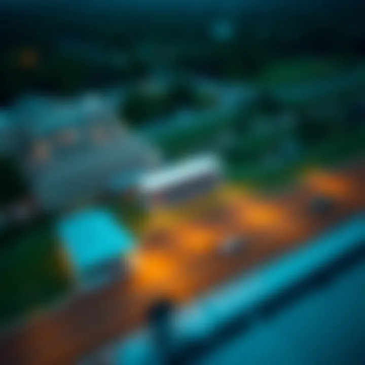 An aerial view of a famous horse racing venue in Massachusetts