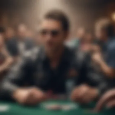 Celebration of a Poker Champion A renowned poker player celebrating a major tournament win