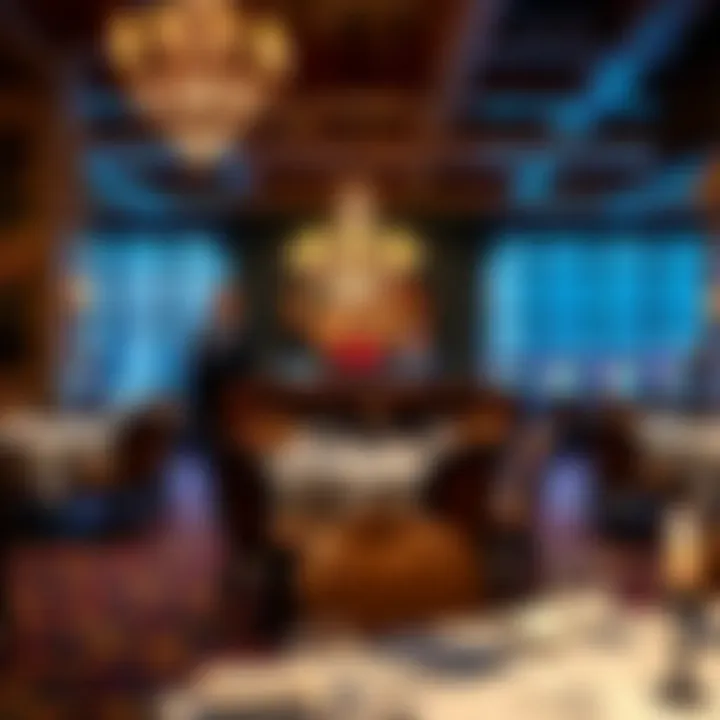Luxurious dining area within the casino featuring elegant decor