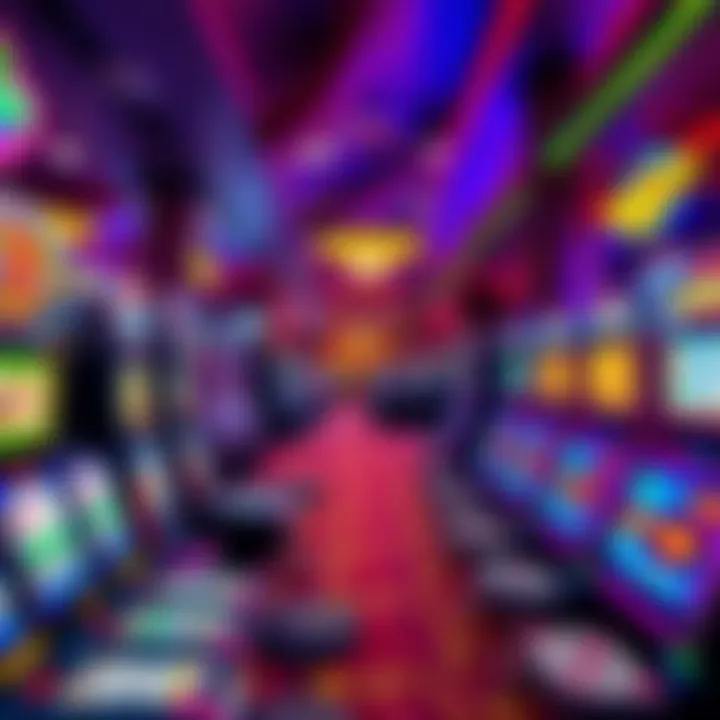 Interior gaming floor filled with various slot machines