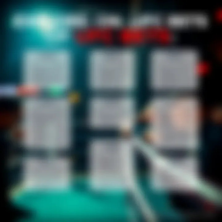 Types of UFC bets outlined in a visual chart