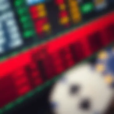 Close-up of betting odds displayed on a screen