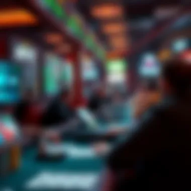 Engaging visual of live betting environment