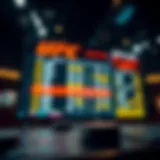 UFC betting odds displayed on a digital platform