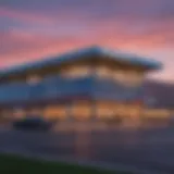 Exterior view of Akwesasne Mohawk Casino during sunset