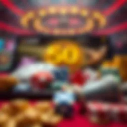 An illustration of various online casino bonuses