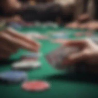 Psychological Insights in Chip Counting Visual representation of the psychological aspects of chip counting in poker