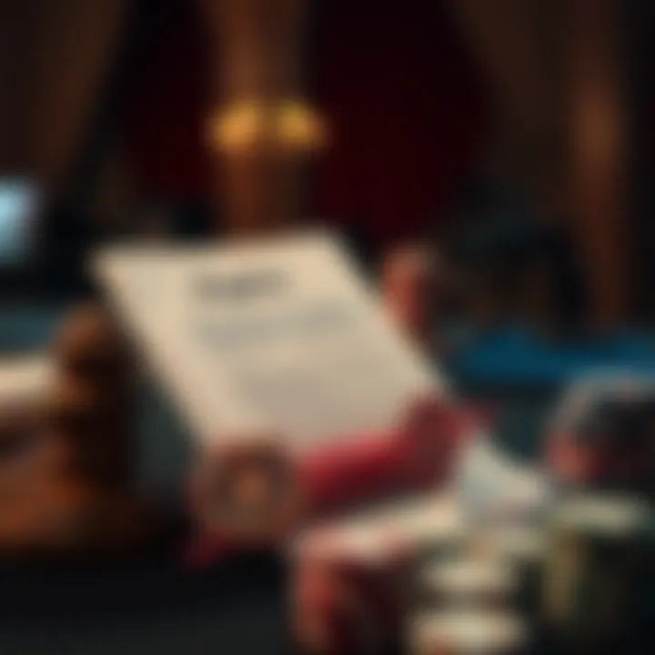 Legal documents related to online gambling payments