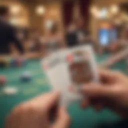Close-up view of the Venetian Casino Players Card