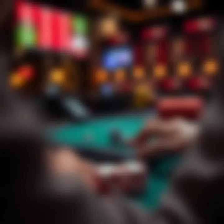 Conceptual image of betting strategy on a digital device